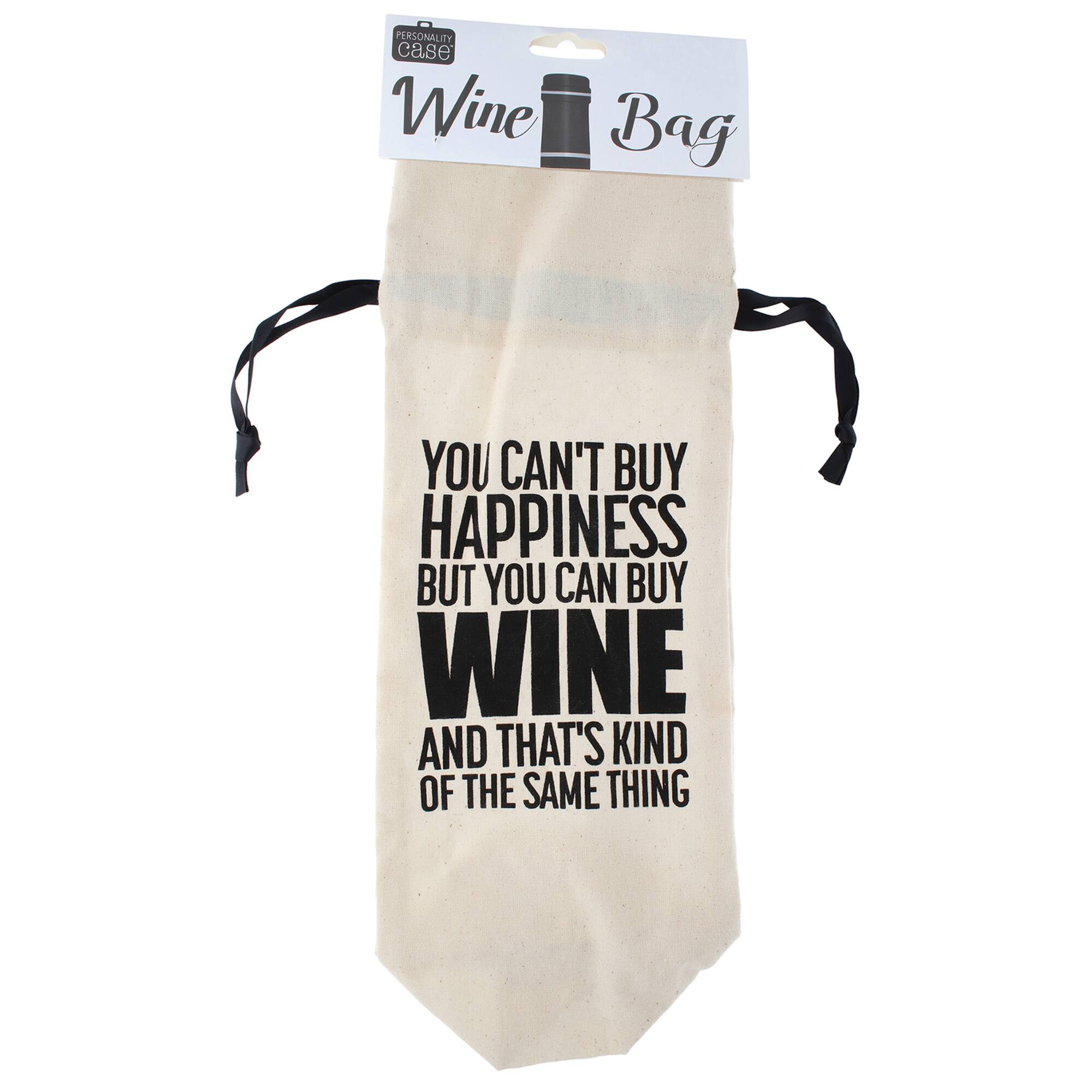 Personality Case™ Happiness Canvas Wine Bag
